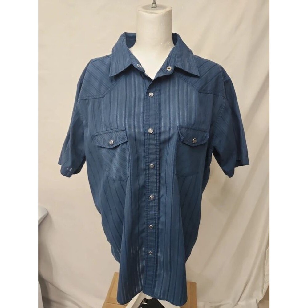 Anchor Blue vintage mens western shirt SZ M